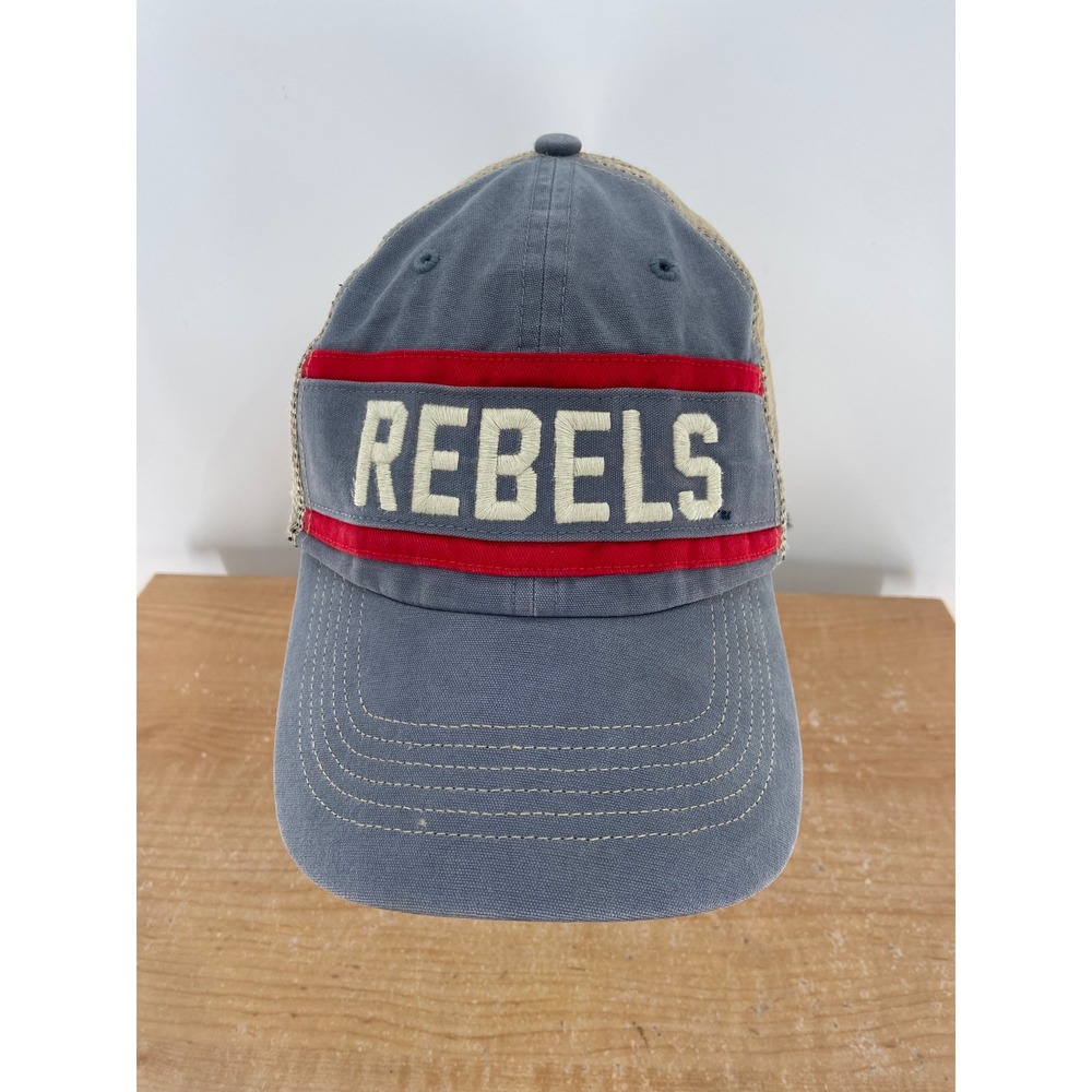 47 Brand Ole Miss Rebels Trucker Hat Gray Tan Snapback NCAA College Cap OSFA